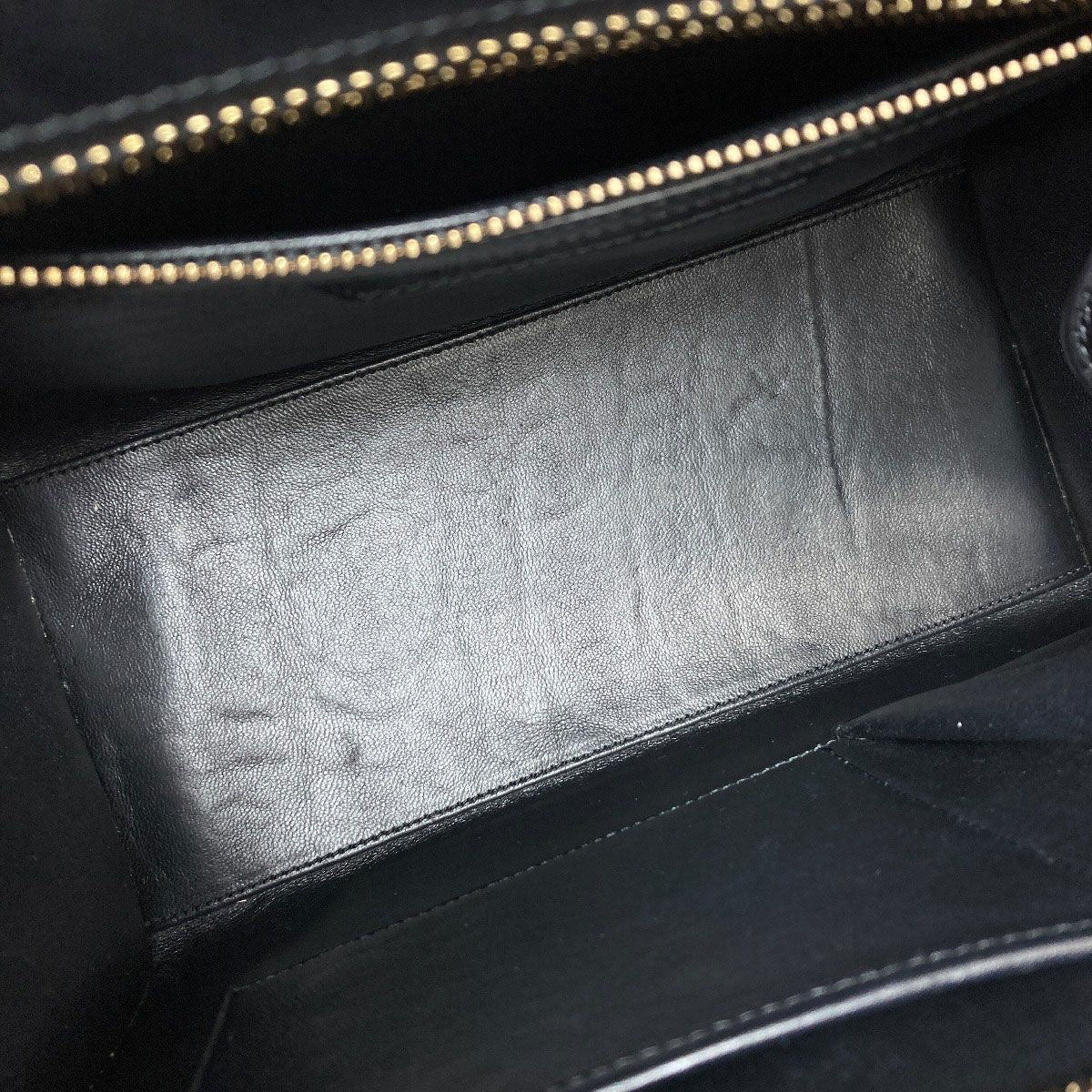 Celine Luggage Micro Handbag Canvas Leather — view 9
