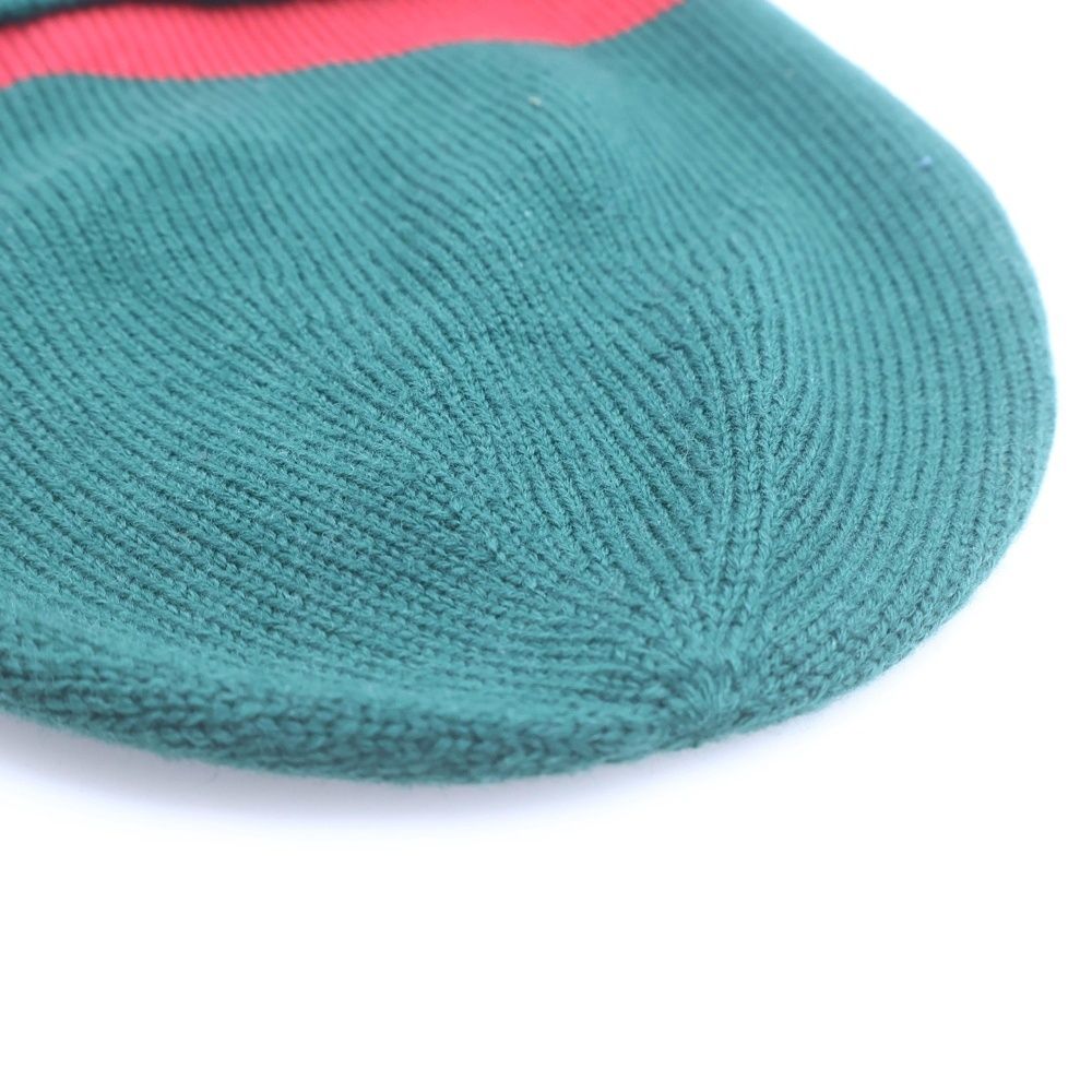 Gucci Double Knit Hat Green Red — view 6