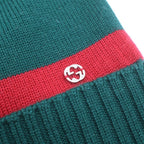 Gucci Double Knit Hat Green Red — view 5