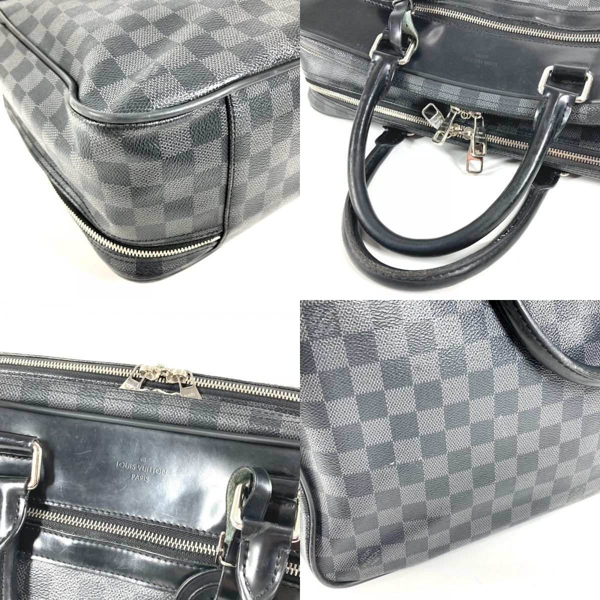 Louis Vuitton Business Bag Overnight Damier Graphite Canvas Black — view 7