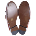 Celine Luco Triomphe Maillon Fringe Bit Loafers Leather Shoes Brown — view 5