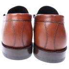 Celine Luco Triomphe Maillon Fringe Bit Loafers Leather Shoes Brown — view 3
