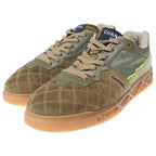 Chanel Logo Rubber Suede Low Cut Sneakers Khaki — view 2