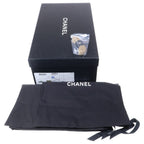 Chanel Logo Rubber Suede Low Cut Sneakers Khaki — view 6