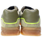 Chanel Logo Rubber Suede Low Cut Sneakers Khaki — view 3
