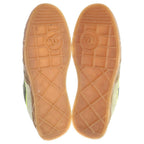 Chanel Logo Rubber Suede Low Cut Sneakers Khaki — view 5