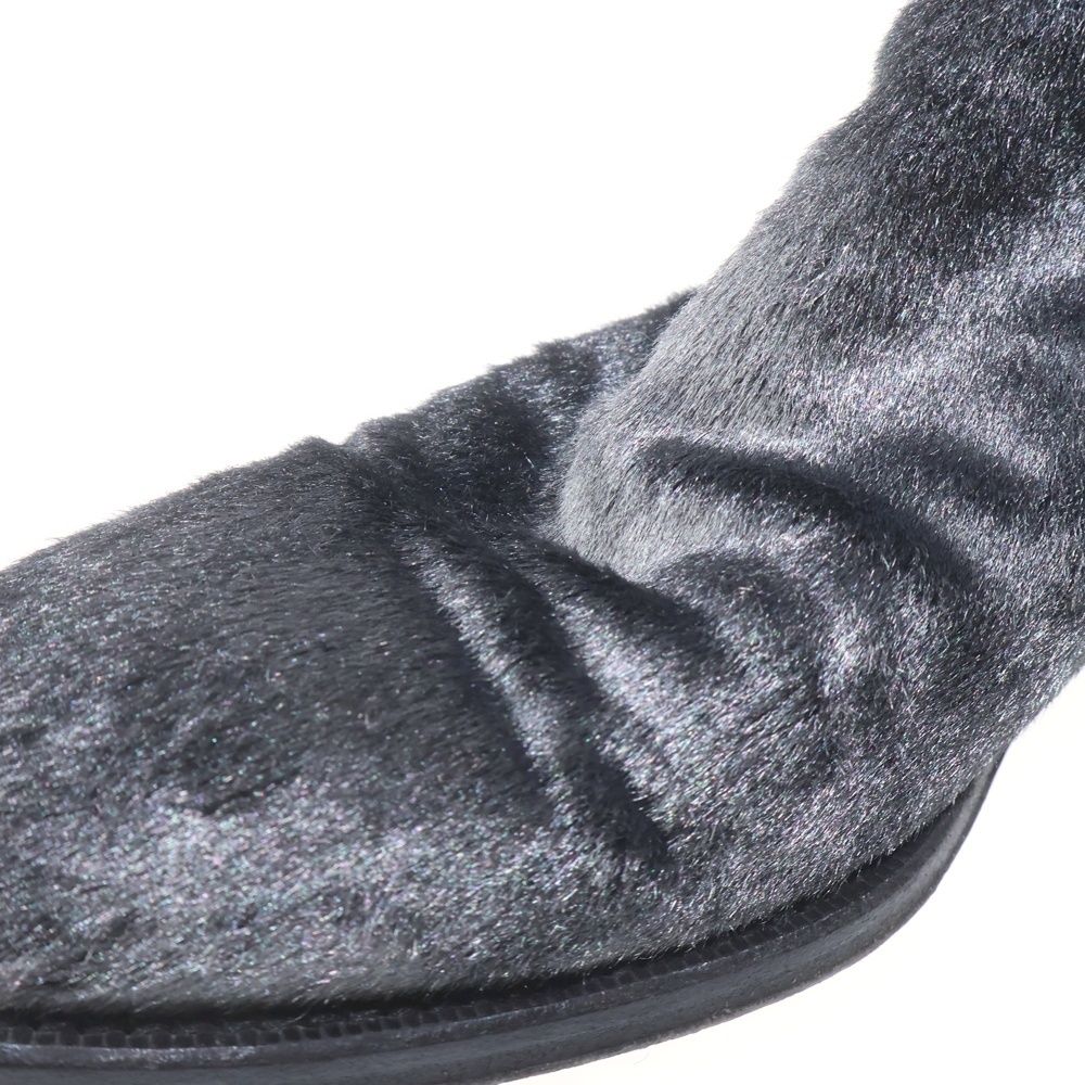 Louis Vuitton Halaco Side Gore Chelsea Boots Black Silver — view 6