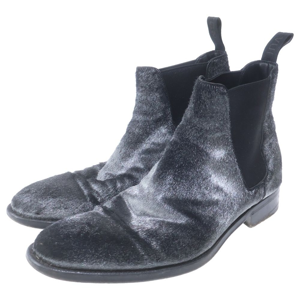 Louis Vuitton Halaco Side Gore Chelsea Boots Black Silver — view 2