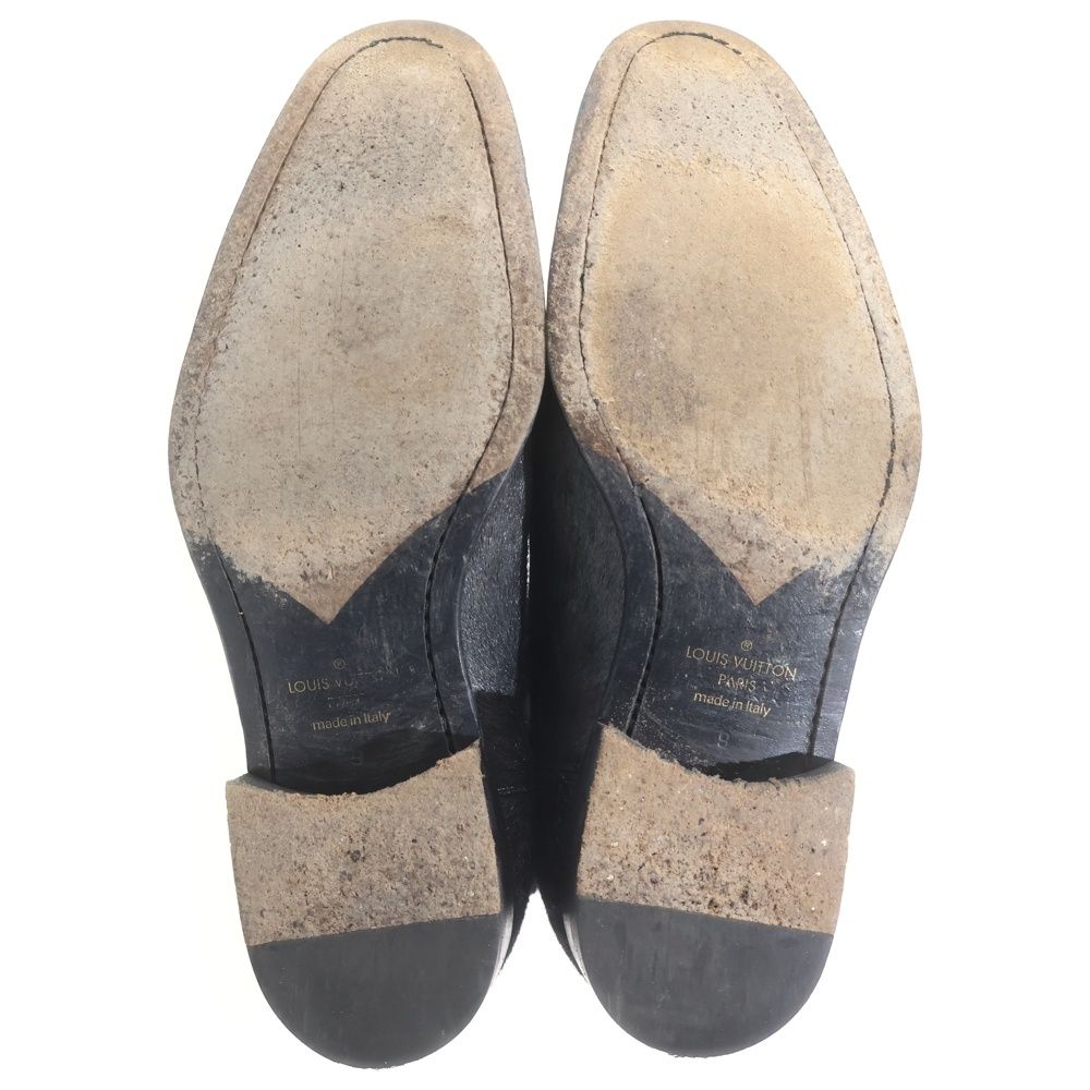 Louis Vuitton Halaco Side Gore Chelsea Boots Black Silver — view 5