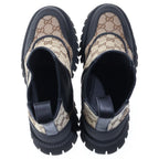 Gucci GG Canvas Leather Shackle Side Gore Boots — view 4