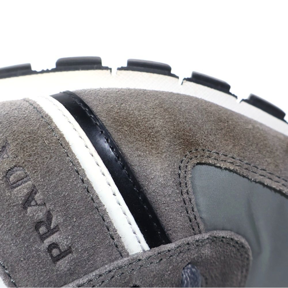 Prada Sport Suede Low Cut Sneakers Shoes Gray — view 6