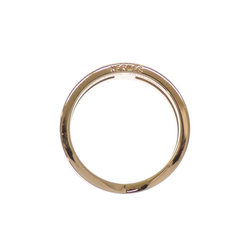 Hermes Ribbon Scarf Ring Bijouterie Fantaisie Metal Gold Juterie Fantasy — view 2