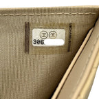 Chanel Wallet 19 Bifold Lambskin Beige Gold CC Logo Quilted Trifold Compact — view 6
