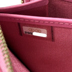 Chanel Wallet Quilted Caviar Leather Pink Gold Zip Around — view 6