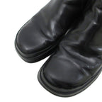 Prada Side Gore Boots Square Toe Thick Sole Leather 5.5 Black — view 5
