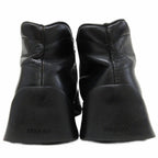 Prada Side Gore Boots Square Toe Thick Sole Leather 5.5 Black — view 3