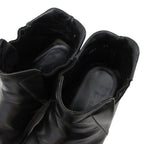 Prada Side Gore Boots Square Toe Thick Sole Leather 5.5 Black — view 6