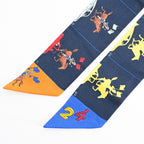 Hermes Scarf Twilly Scarves Navy — view 2