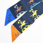 Hermes Scarf Twilly Scarves Navy — view 3