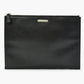 Saint Laurent Clutch Leather Black Silver