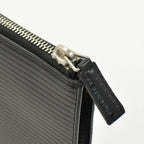 Saint Laurent Clutch Leather Black Silver — view 4