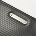 Saint Laurent Clutch Leather Black Silver — view 3