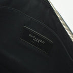 Saint Laurent Clutch Leather Black Silver — view 5