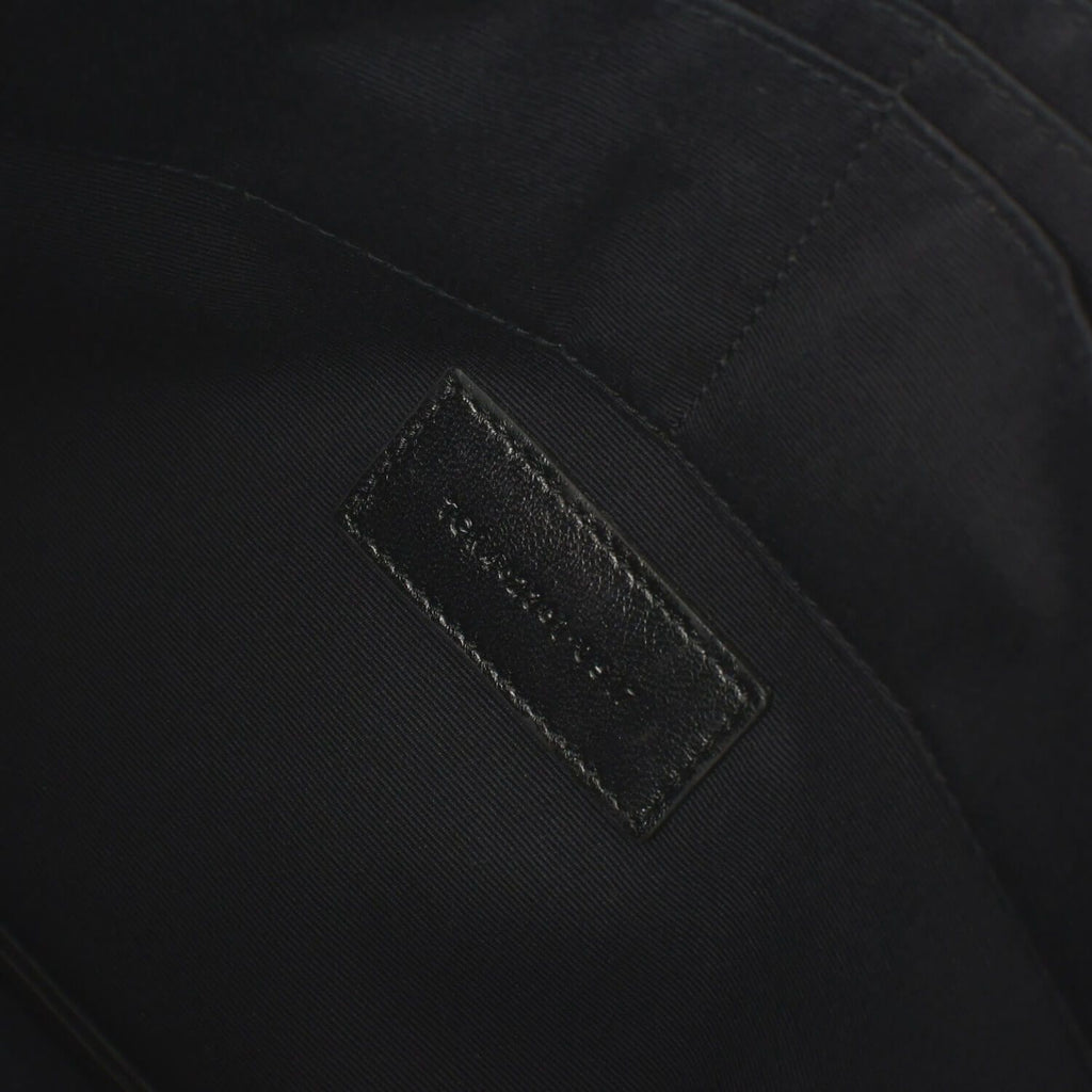 Saint Laurent Clutch Leather Black Silver — view 7