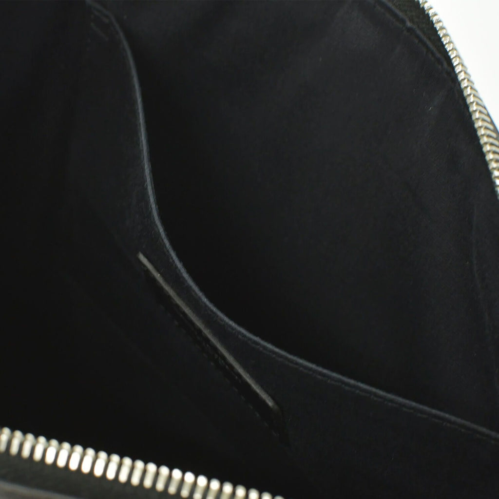 Saint Laurent Clutch Leather Black Silver — view 6