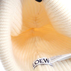 Loewe Beanie Knit Cap Hat Wool Ivory White Going Out Travel — view 8