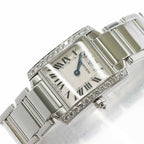 Cartier Tank Francaise SM Watch Diamond Bezel 18k White Gold Quartz — view 7