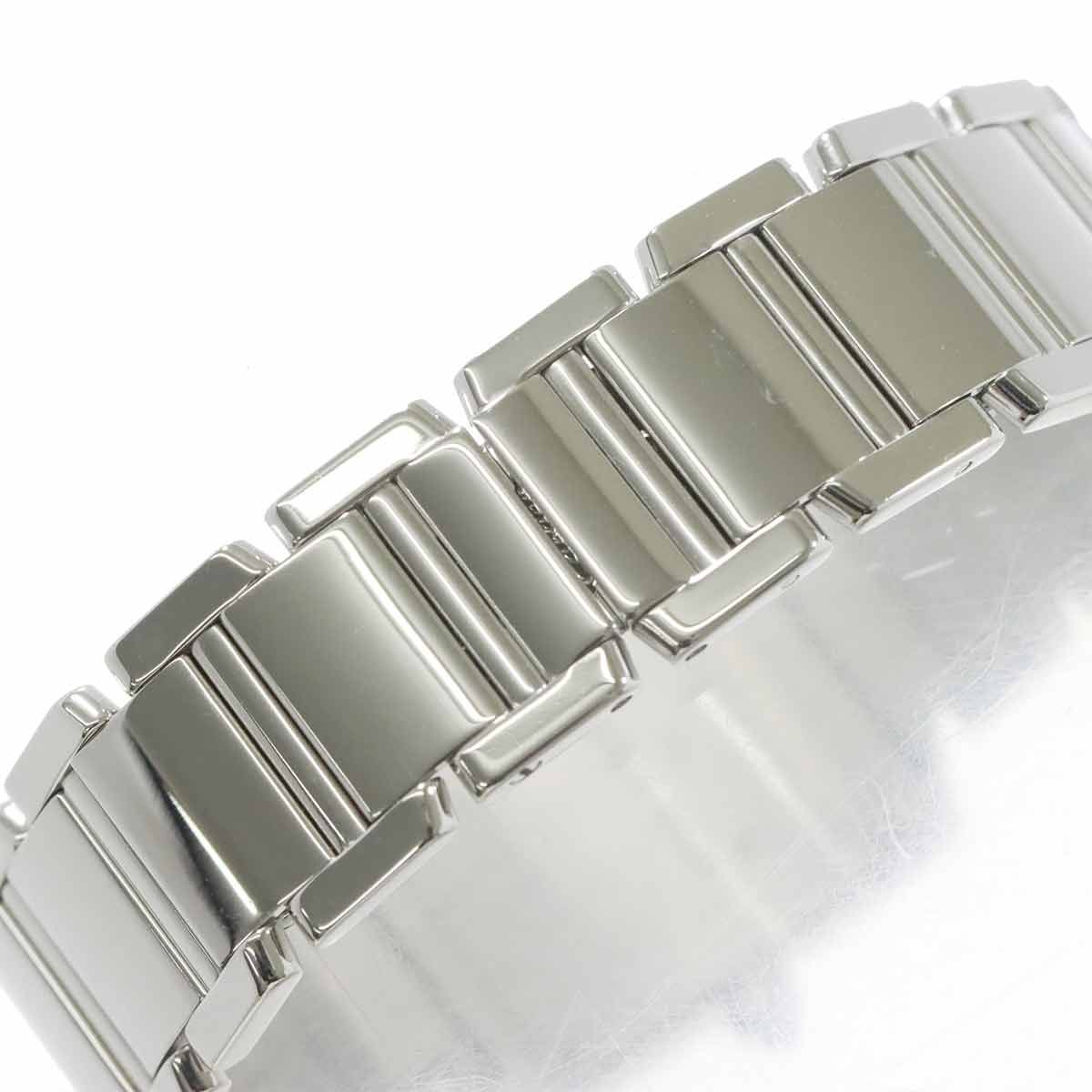 Cartier Tank Francaise SM Watch Diamond Bezel 18k White Gold Quartz — view 6