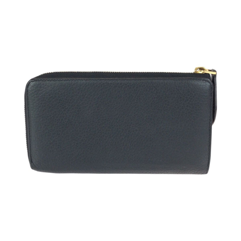 Louis Vuitton Taurillon Portefeuille Comet Black Gold Leather Zip Around Wallet — view 2