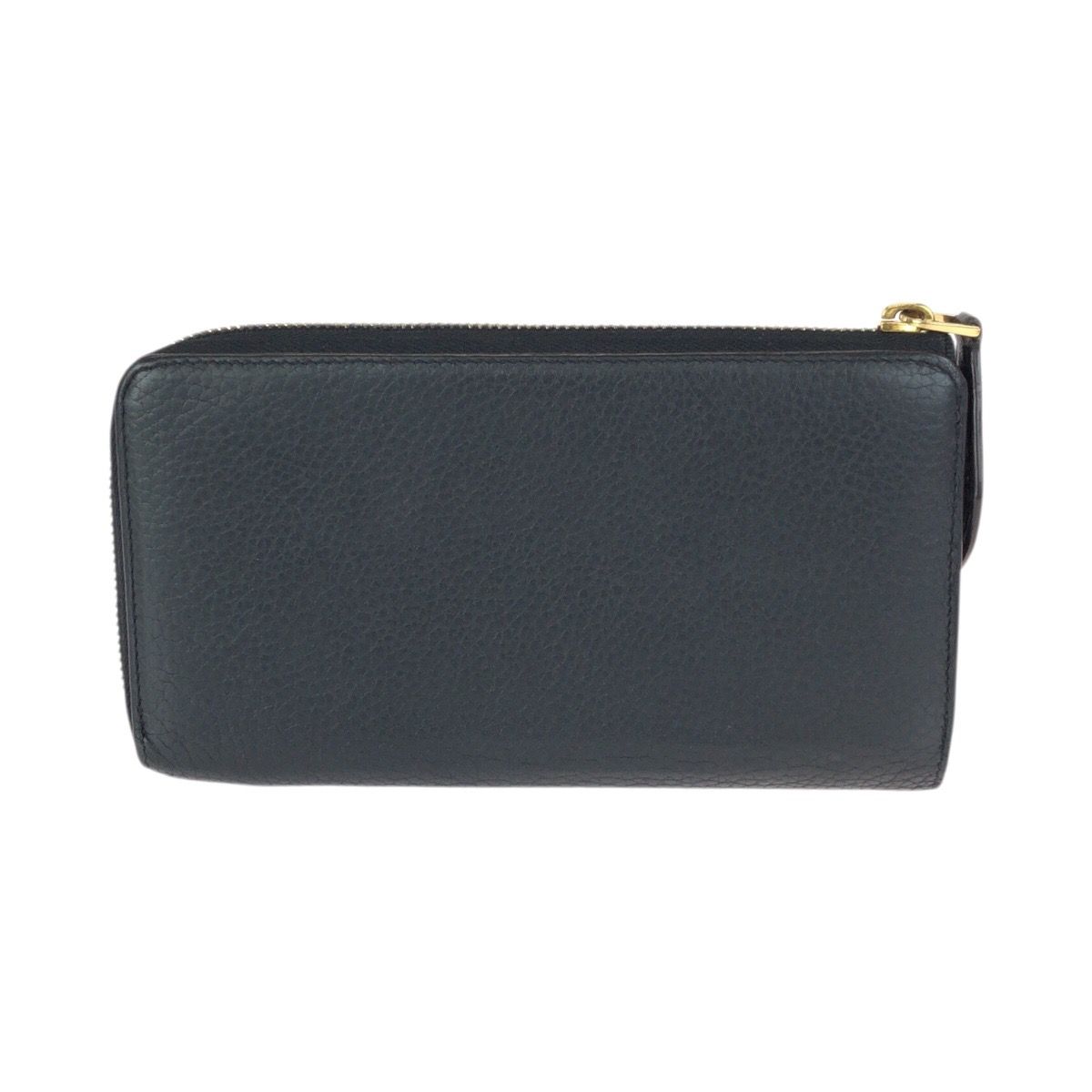 Louis Vuitton Taurillon Portefeuille Comet Black Gold Leather Zip Around Wallet — view 2