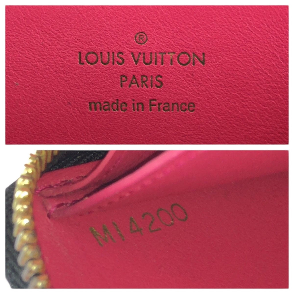 Louis Vuitton Taurillon Portefeuille Comet Black Gold Leather Zip Around Wallet — view 5