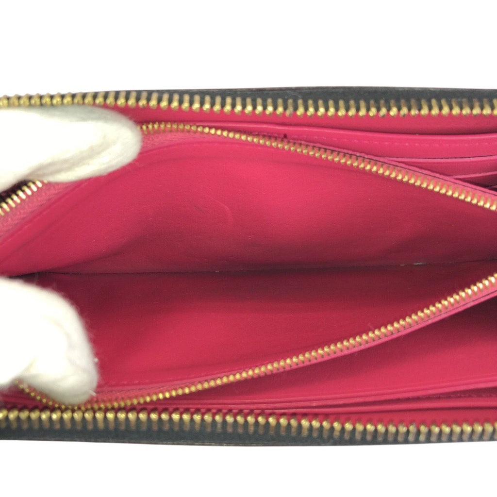 Louis Vuitton Taurillon Portefeuille Comet Black Gold Leather Zip Around Wallet — view 8