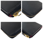 Louis Vuitton Taurillon Portefeuille Comet Black Gold Leather Zip Around Wallet — view 4