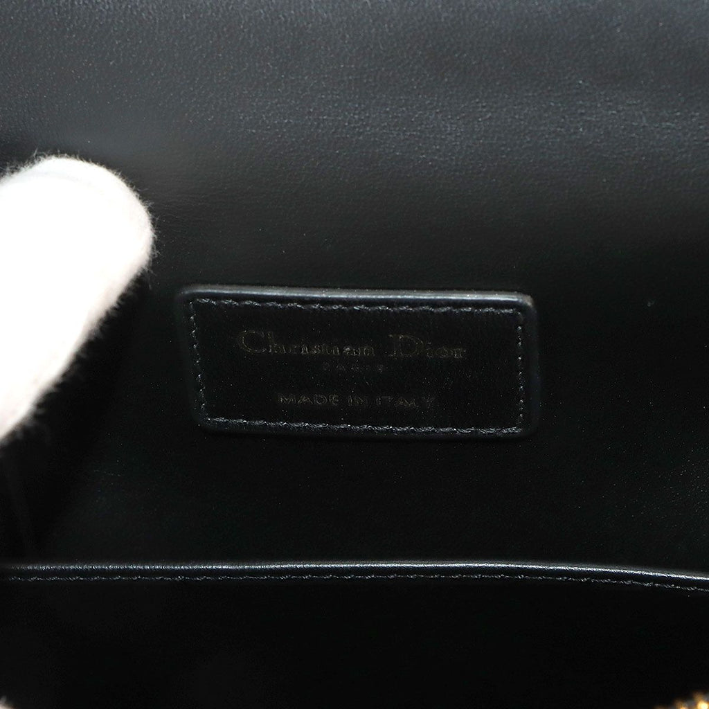 Dior Saint Honore Macro Cannage 2-Way Hand Bag Leather Black — view 8