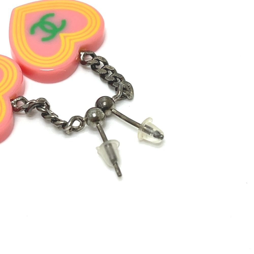 Chanel Earrings CC Logo Plastic Pink — view 5