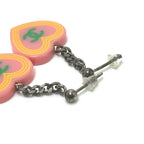 Chanel Earrings CC Logo Plastic Pink — view 4