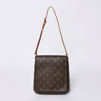 Louis Vuitton Monogram Musette Salsa Shoulder Bag Brown Vachetta Leather Gold