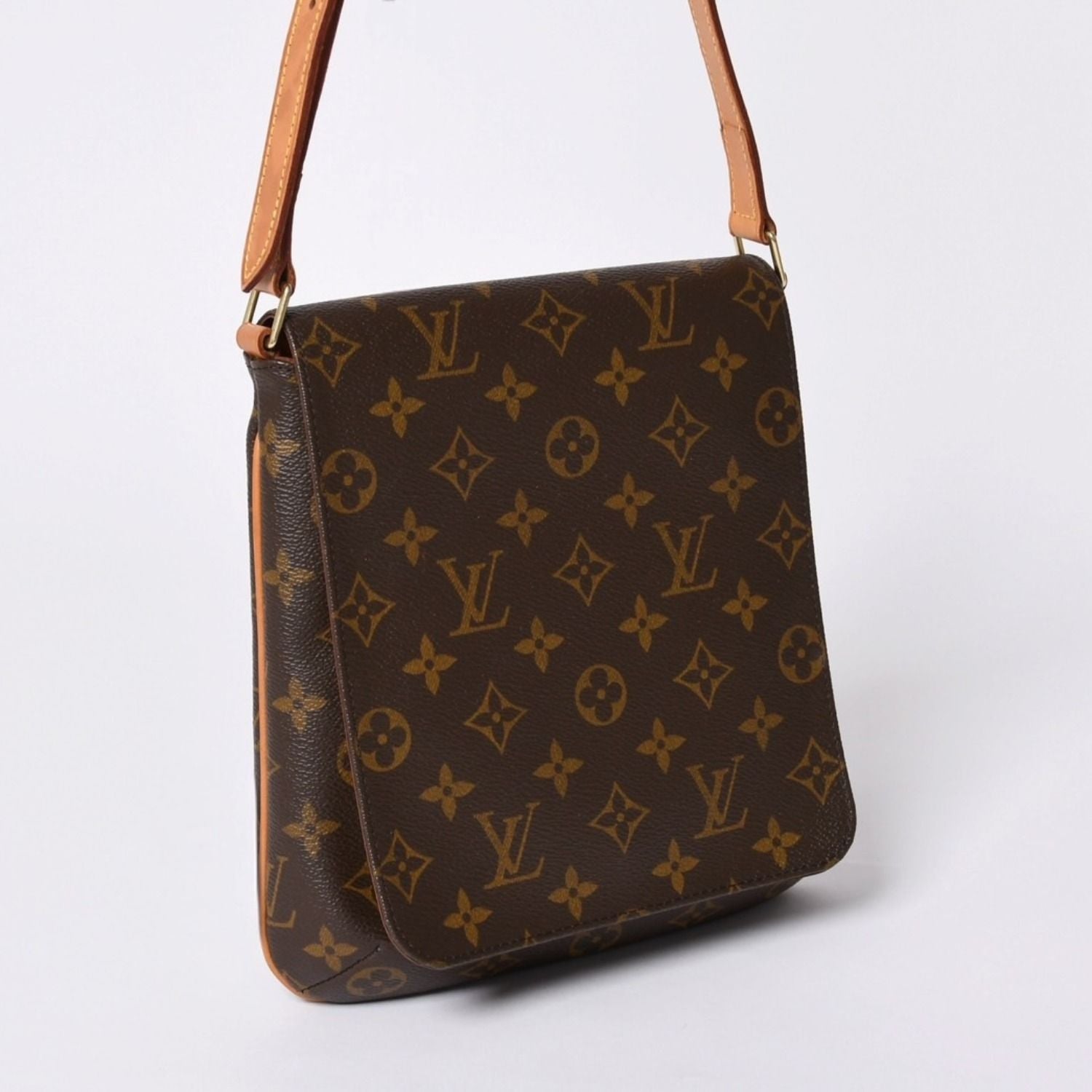 Louis Vuitton Monogram Musette Salsa Shoulder Bag Brown Vachetta Leather Gold — view 3