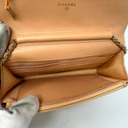 Chanel Large Shoulder Bag Lambskin Quilted CC Logo Gold Chain with Shield — view 9