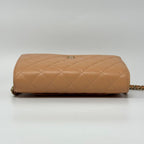 Chanel Large Shoulder Bag Lambskin Quilted CC Logo Gold Chain with Shield — view 5