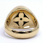 Louis Vuitton Signet Ring 55 18k Yellow Gold Malachite Diamond — view 8