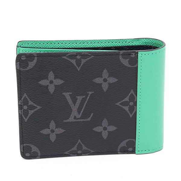 Louis Vuitton Portefeuille Calf Monogram Eclipse Bamboo Green Bifold Wallet — view 4