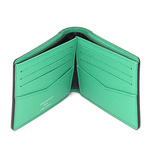 Louis Vuitton Portefeuille Calf Monogram Eclipse Bamboo Green Bifold Wallet — view 2