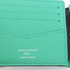 Louis Vuitton Portefeuille Calf Monogram Eclipse Bamboo Green Bifold Wallet — view 5