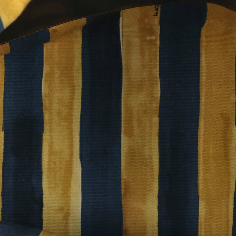 Fendi Ohf Striped Canvas Leather Handle Shoulder Tote — view 3