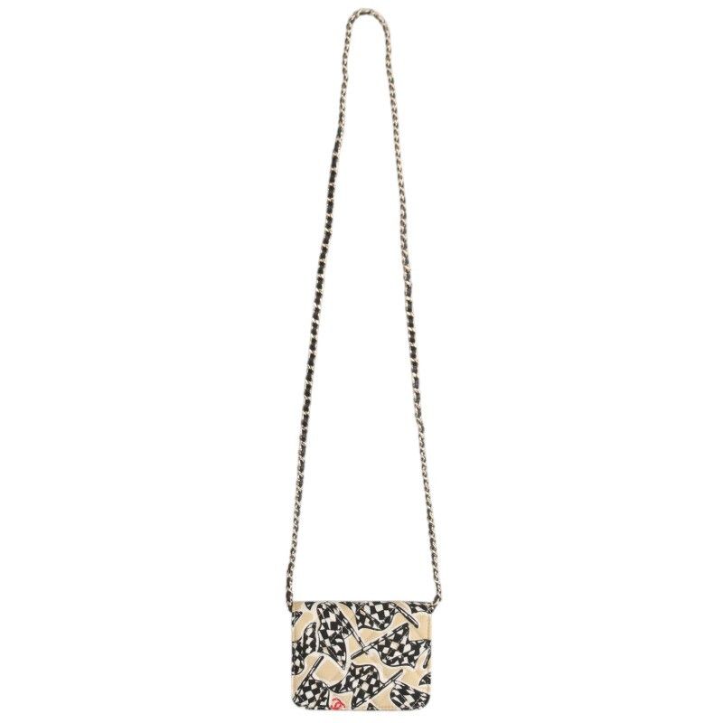 Chanel Checkered Flag CC Logo Mini Chain Shoulder Bag — view 2